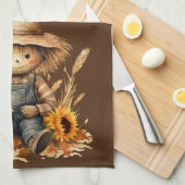 Scarecrow.mit Sonnenblumen Geschirrtuch (Viertel Falte)