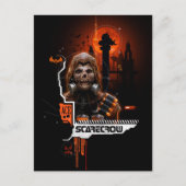 Scarecrow Orange Grafik Postkarte (Vorderseite)