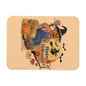 Scarecrow Pumpkin Halloween Rustic Vibes Art Magnet (Horizontal)