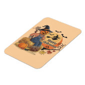 Scarecrow Pumpkin Halloween Rustic Vibes Art Magnet (Linke Seite)