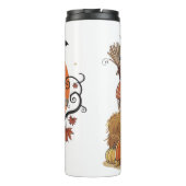 Scarecrow Pumpkin Halloween Rustic Vibes Art Thermosbecher (Rückseite)