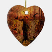 Scarecrow Pumpkin Patch Herz-Ornament Keramikornament (Rechts)