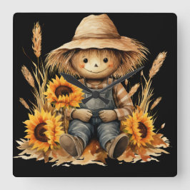 Scarecrow Quadratische Wanduhr