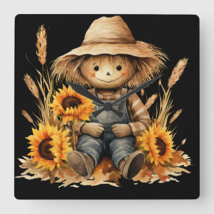 Scarecrow Quadratische Wanduhr
