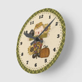Scarecrow Runde Wanduhr (Winkel)