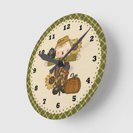 Scarecrow Runde Wanduhr (Winkel)