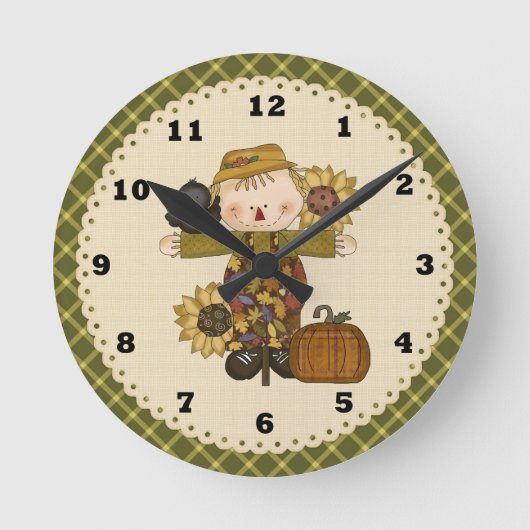 Scarecrow Runde Wanduhr (Vorderseite)