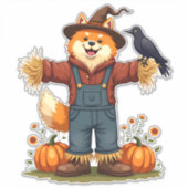 Scarecrow Samoyed Dog Aufkleber (Vorderseite)