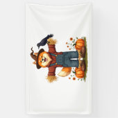 Scarecrow Samoyed Dog Banner (Vertikal)