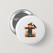 Scarecrow Samoyed Dog Button (Vorne & Hinten)