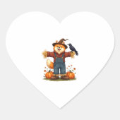 Scarecrow Samoyed Dog Herz-Aufkleber (Vorderseite)