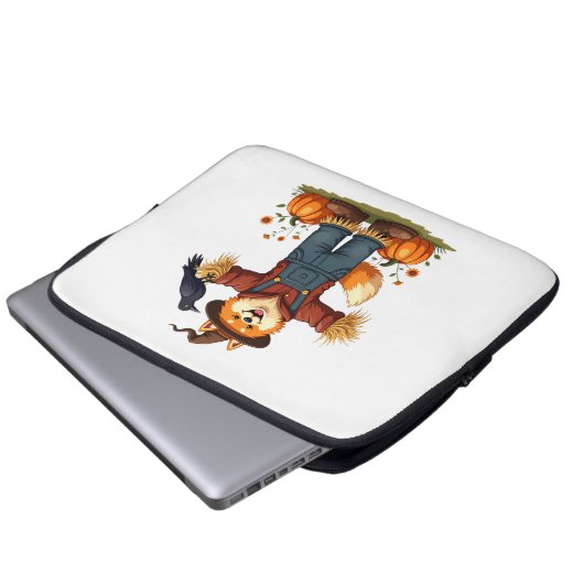 Scarecrow Samoyed Dog Laptopschutzhülle (Vorne Knopf)