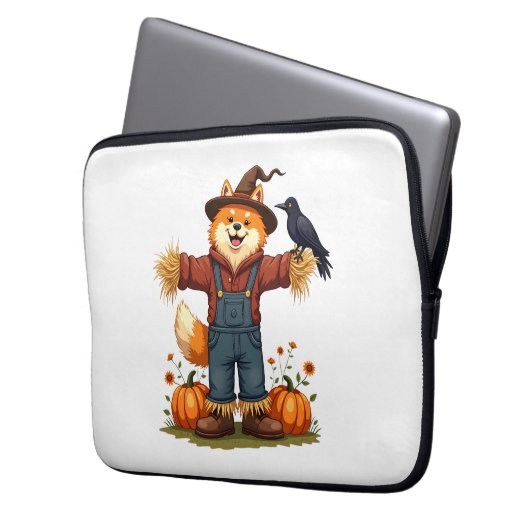 Scarecrow Samoyed Dog Laptopschutzhülle (Vorderseite Links)