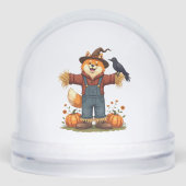 Scarecrow Samoyed Dog Schneekugeln (Vorderseite)