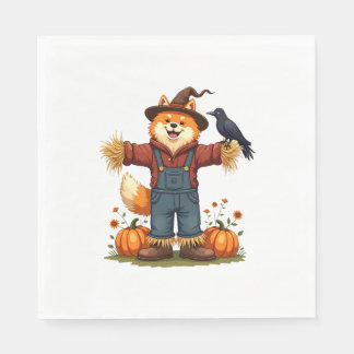 Scarecrow Samoyed Dog Serviette