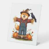 Scarecrow Samoyed Dog Sockelschild (Vorderseite)