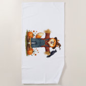 Scarecrow Samoyed Dog Strandtuch (Vorderseite)