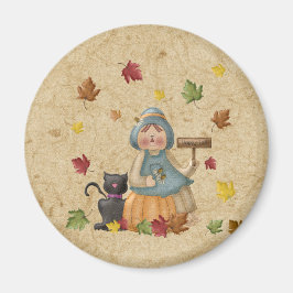 Scarecrow und seine schwarze Katze Magnet