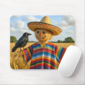 Scarecrow Wearing a Sombrero and Poncho Mousepad (Mit Mouse)
