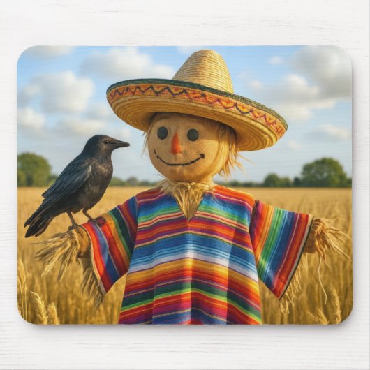 Scarecrow Wearing a Sombrero and Poncho Mousepad (Vorne)