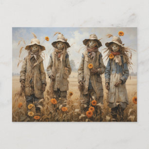 Scarecrows Postcard Postkarte