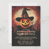 Scarecrow's Spooky-Halloween-Party! Einladung (Vorderseite)