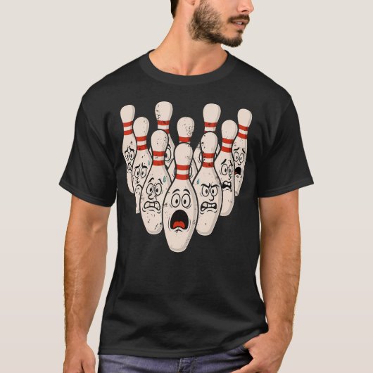Scared Bowling Pins Tee For Bowler Bowling Joke St (Vorderseite)
