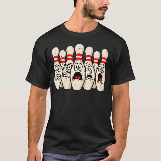 Scared Bowling Pins Tee For Bowler Bowling Joke St (Vorderseite)