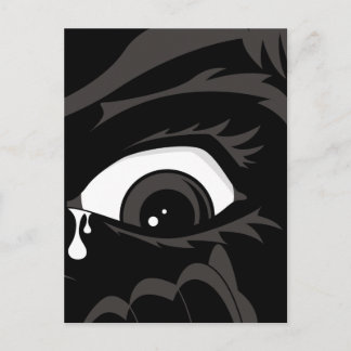 Scared Boy Postcard Postkarte