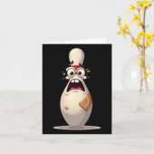 Scared Button Funny Bowling Lover Bowlers Grafik f Karte (Gelbe Blume)