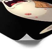 Scared Button Funny Bowling Lover Bowlers Grafik f Poster (Ecke)