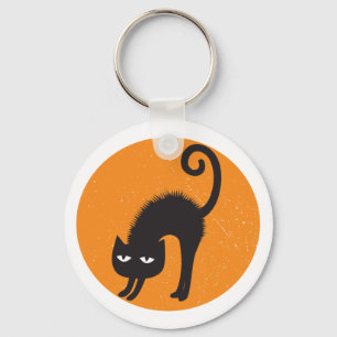 scared cat Keychain Schlüsselanhänger