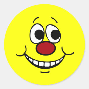 Scared Face Grumpey Runder Aufkleber