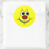 Scared Face Grumpey Runder Aufkleber (Tasche)