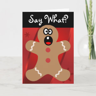 Scared Gingerbread Men die besten Weihnachtsgäste Feiertagskarte
