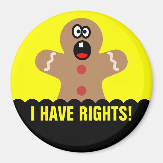 Scared Gingerbread Men die besten Weihnachtsgäste Magnet (Vorne)