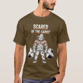 Scared of the Gains? - Halloween Scarecrow Workout T-Shirt (Vorderseite)
