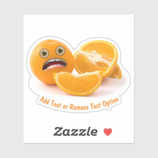 Scared Orange Aufkleber