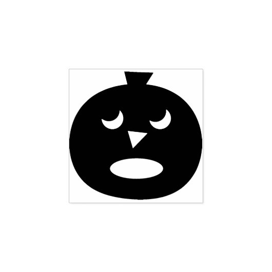 Scared Pumpkin Face | Halloween Gummistempel (Prägung)