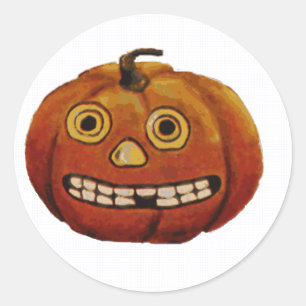 Scared Pumpkin Runder Aufkleber