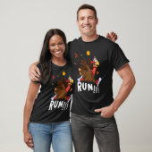 Scared Turkey Run Thanksgiving Running Turkey Tro T-Shirt (Unisex)