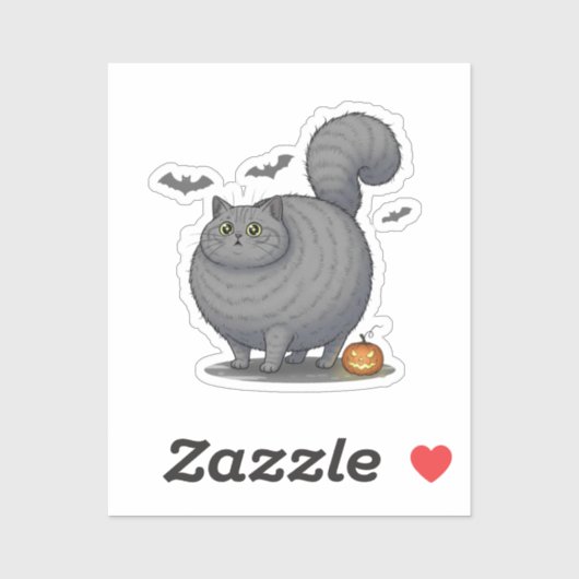 Scaredy Brit - British Shorthair Cat Halloween Aufkleber (Blatt)