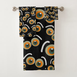 Scaredy Cat Halloween Boo Eyes Bat Badhandtuch Set