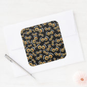 Scaredy Cat Halloween Boo Eyes Bat Quadratischer Aufkleber (Umschlag)