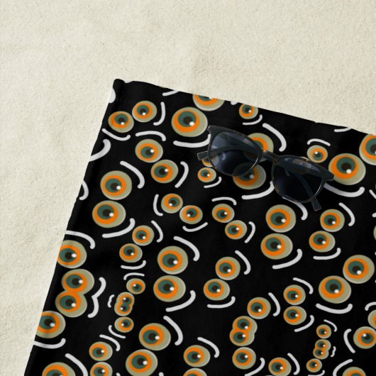 Scaredy Cat Halloween Boo Eyes Bat Strandtuch (Beispiel)