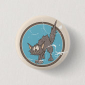 Scaredy Cat Halloween Button (Vorderseite)