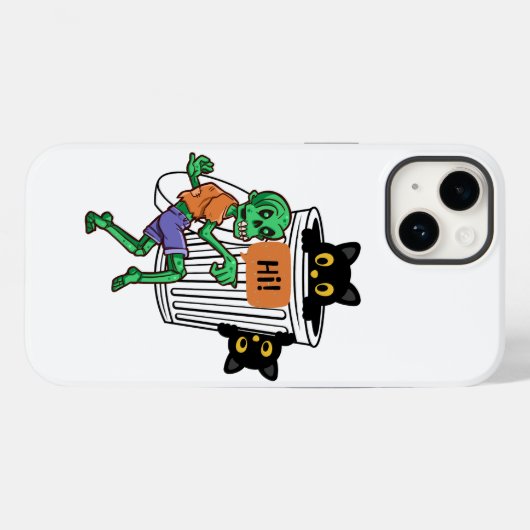 Scaredy Cat Halloween Case-Mate iPhone Hülle (Rückseite (Horizontal))