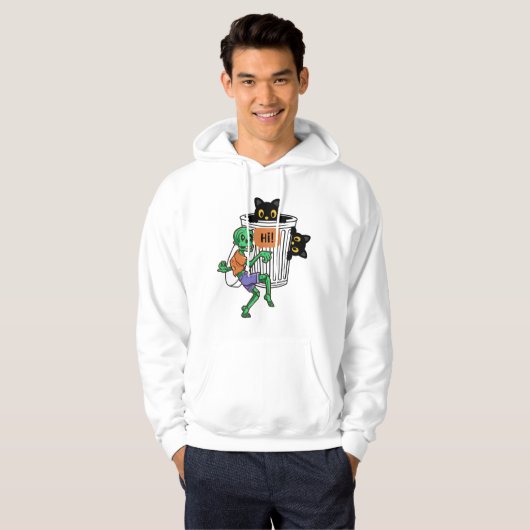 Scaredy Cat Halloween Hoodie (Vorne ganz)
