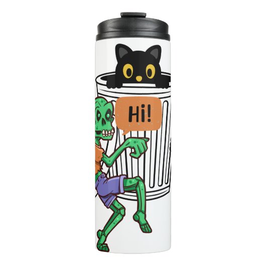 Scaredy Cat Halloween Thermosbecher (Vorderseite)