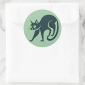 Scaredy-Cat Runder Aufkleber (Tasche)